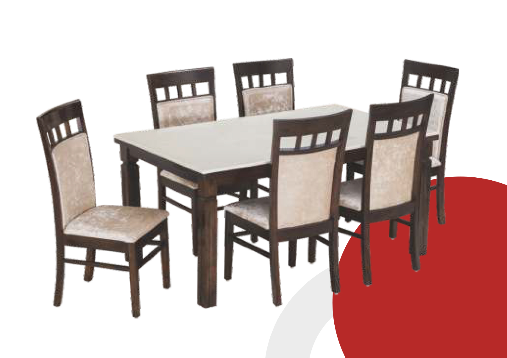 Dining Table CUBA 6S (M) (CH-LAVENDER)